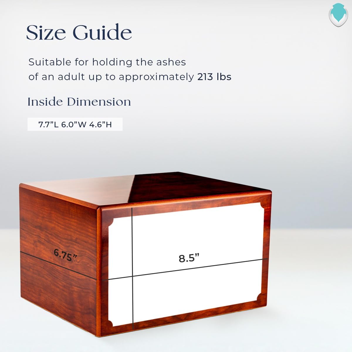 GetUrns Heritage Adult Rosewood Cremation Urn Box For Human Ashes I UV Printing Photo Wooden Urns for Male and Female I 213lbs