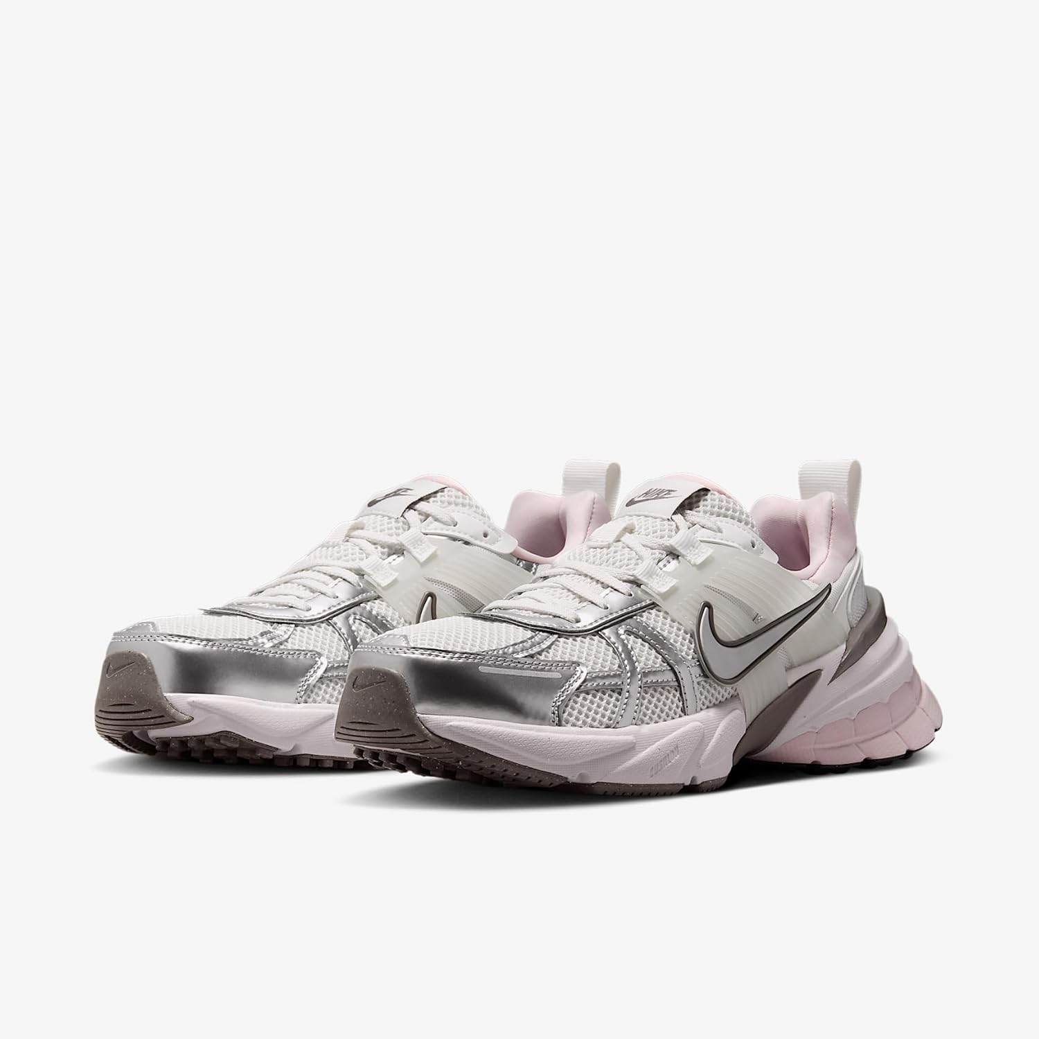 Nike V2K Run Women's Shoes (Platinum Tint/Summit White/Cave Stone/Metallic Silver) Size 11.5