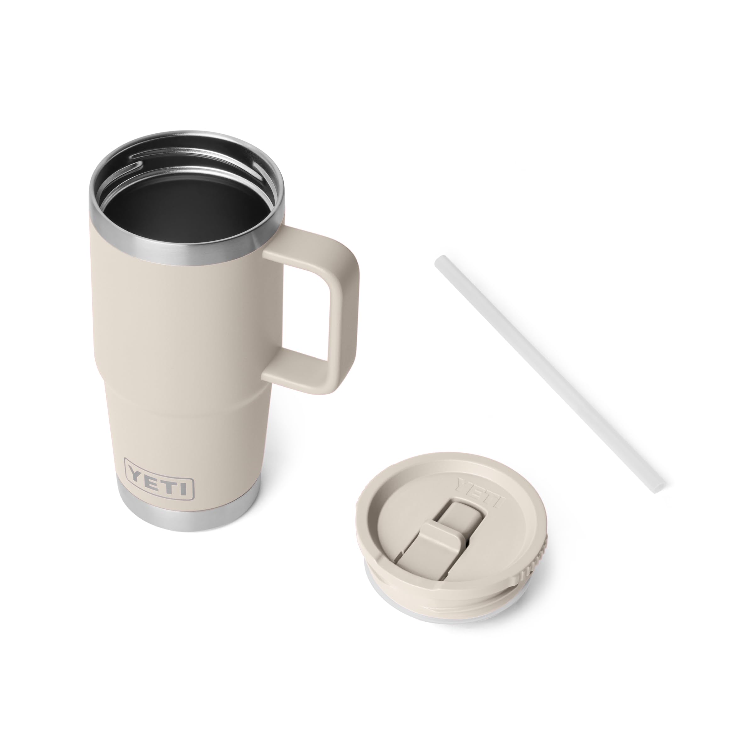 YETI Rambler 20 oz Travel Mug with Flip Straw Lid – Stainless