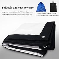 Vista 2 de Pantalla de proyector de 72 a 200 pulgadas, pantalla de proyector de película portátil plegable, compatible con proyección de doble cara, pantalla