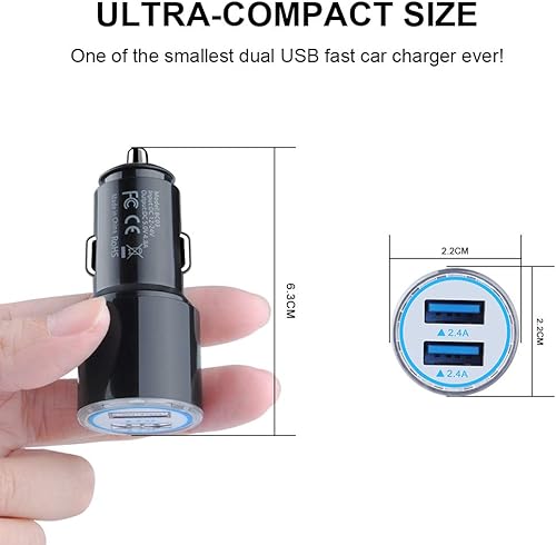Miniatura 4 de Cargador de coche rápido Android, cable micro USB de carga rápida compatible con Samsung Galaxy S7 S6 J8 J7 J6 J5 J4 J3, Note 5 4 3, Moto E4 E5 G4