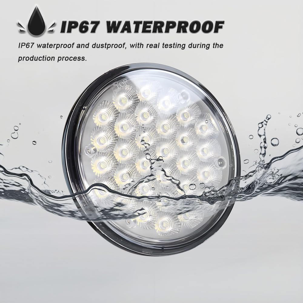 150W 5.75" PAR 46 LED Tractor Light Flood Lights Replacement Bulb for Tractors, Boat, Marine, Runway, 9-32V DC, 12000 Lumen IP67 Waterproof (Pack 2- PAR46 Flood Beam)