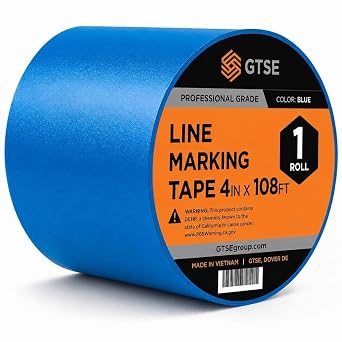 GTSE - Blue Vinyl PVC Floor Tape 4 inch x 108ft Safety Marking Tape