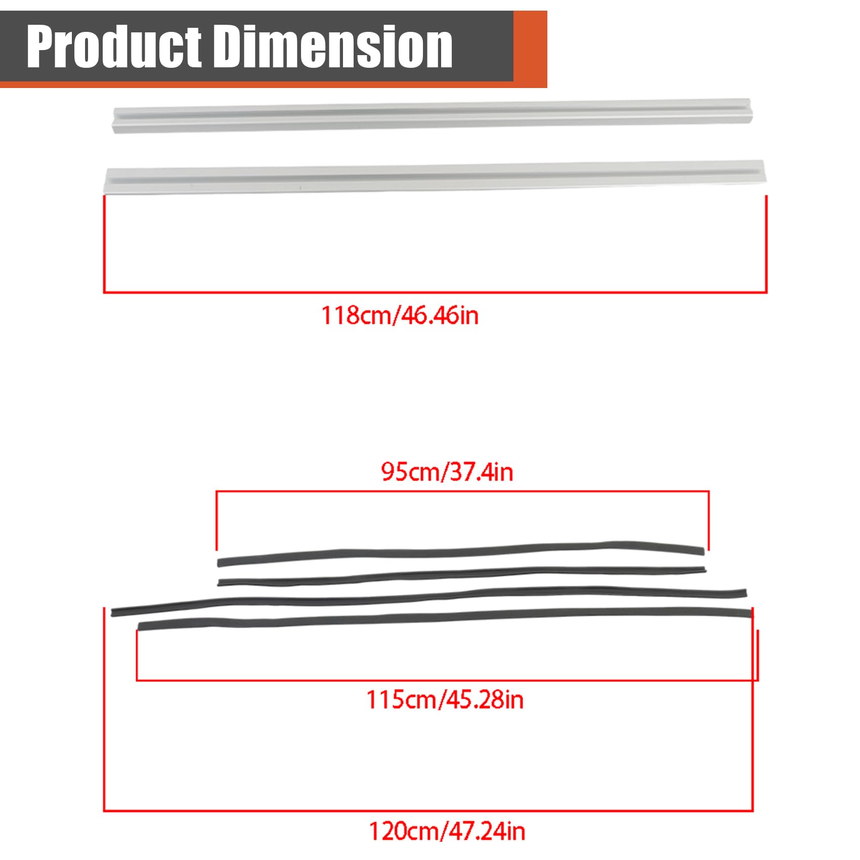 labwork Luggage Cargo Rack with 3 Kinds Clamp Universal 48 inch Car Top Roof Cross Bar