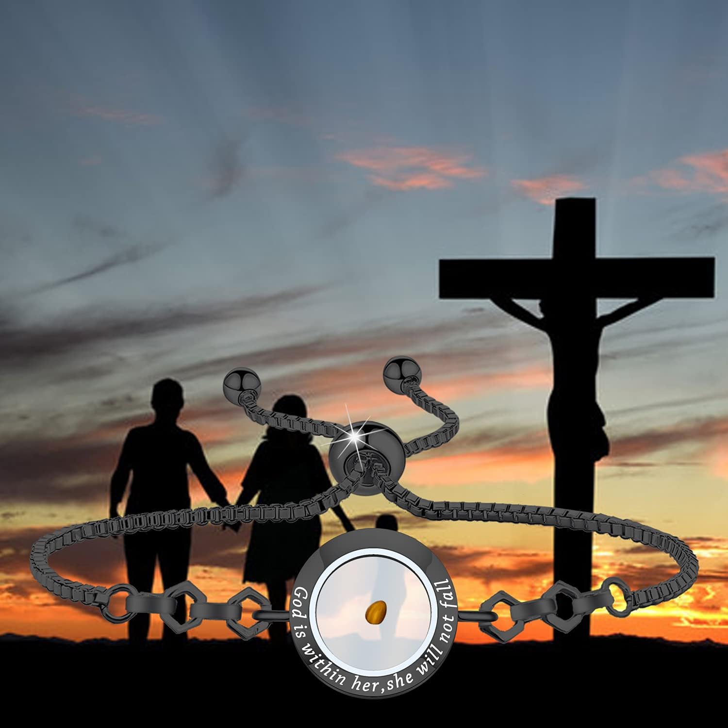 FAADBUK Christian Mustard Seed Bracelet Christian Gift Psalm 46:5 God Is Within Her She Will Not Fall Mustard Seed Jewelry Bracelet Religious Gift Jewelry - Image 4