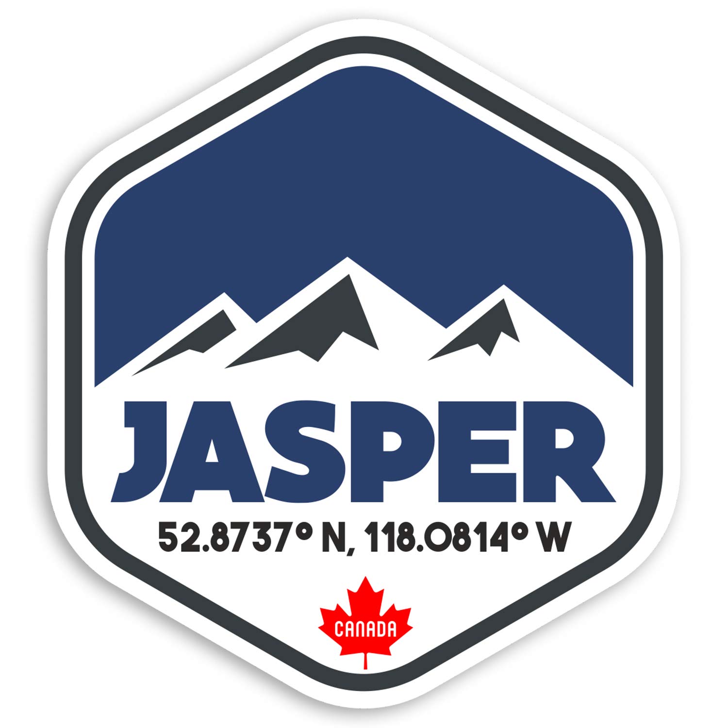 Destination Vinyl Ltd Multi 2 X 10Cm Jasper Canada Vinyl Stickers Ski Snowboard Luggage Sticker #31223 (10Cm Tall)