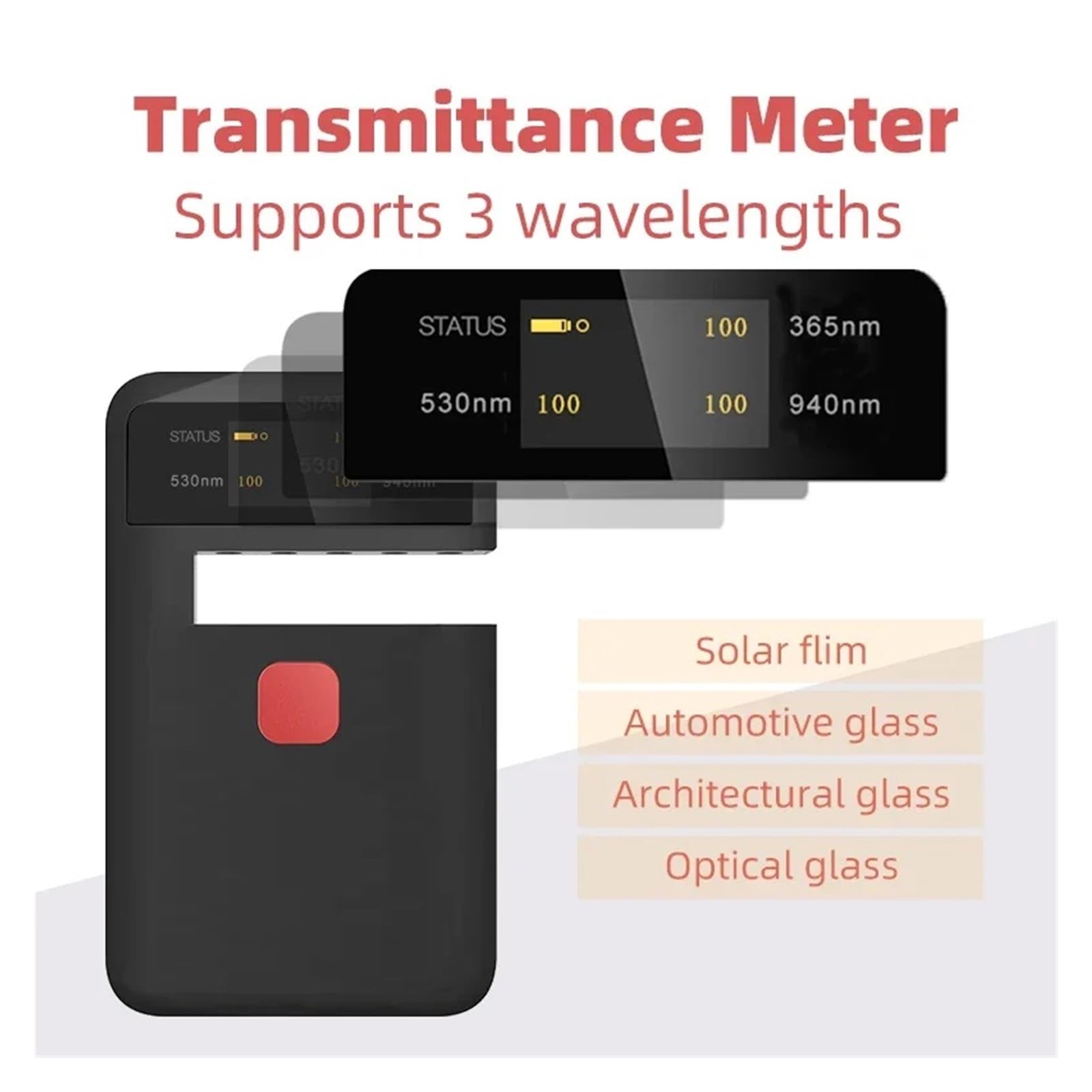 Medidor UVB Digital Probador de transmitancia portátil CT-23 UV VL IR for película Solar, agrícola, Vidrio Ventana, medidor transmisión, precisión Prueba ±2%