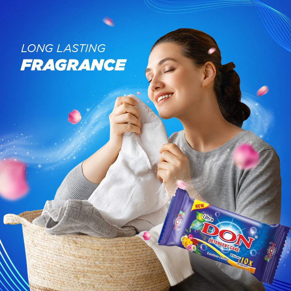 Ultra Don Detergent Bar, Laundry Detergent Bar For Clothes, Removes Tough Stains, New long lasting fragrance, 5x160 g 1