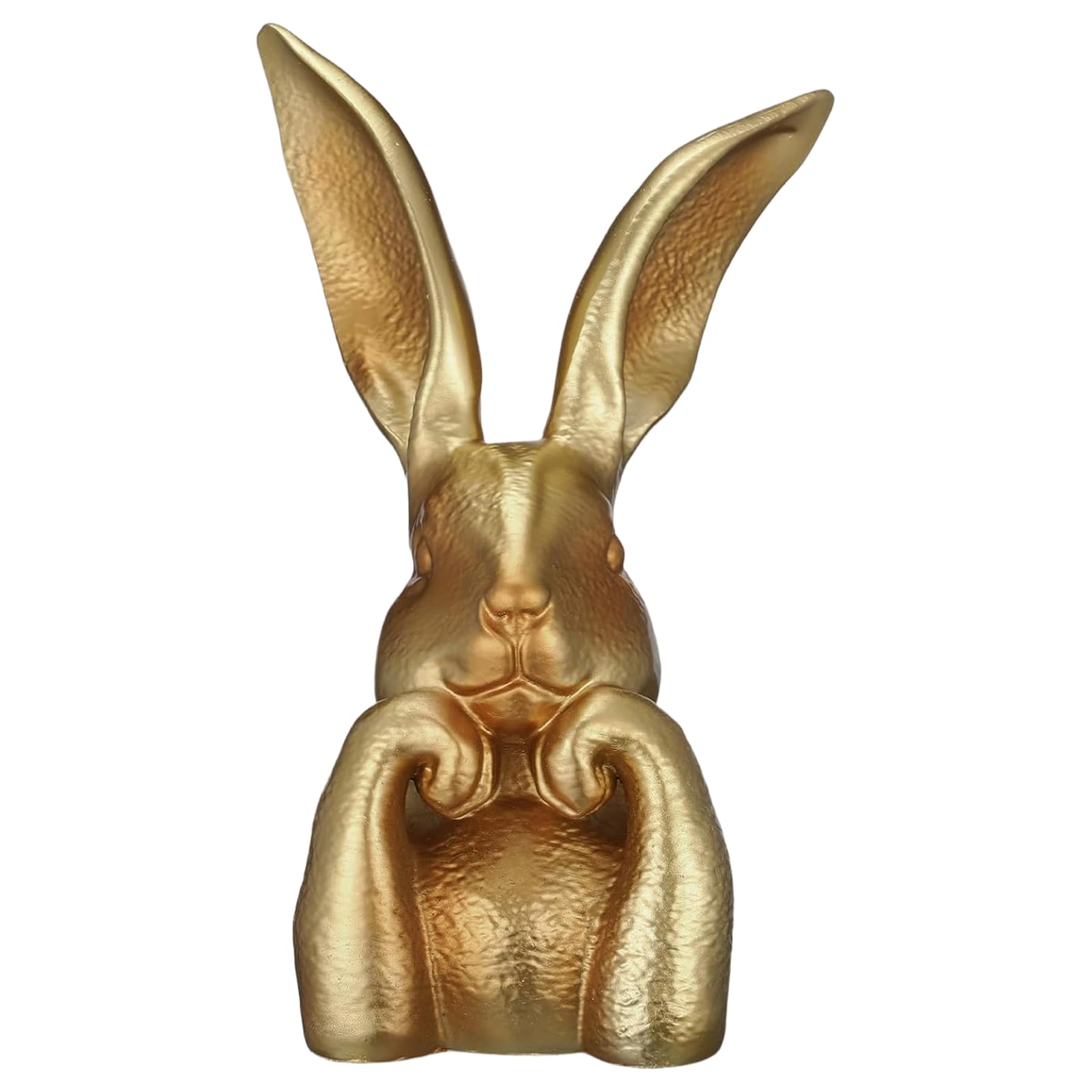 Osterhase Figur Gold Modern – Wetterfeste Hasen Skulptur (34,5cm) aus Kunstharz – Elegante Osterdeko für Garten, Balkon & Wohnzimmer – Hochwertiges Ostergeschenk & Dekofigur