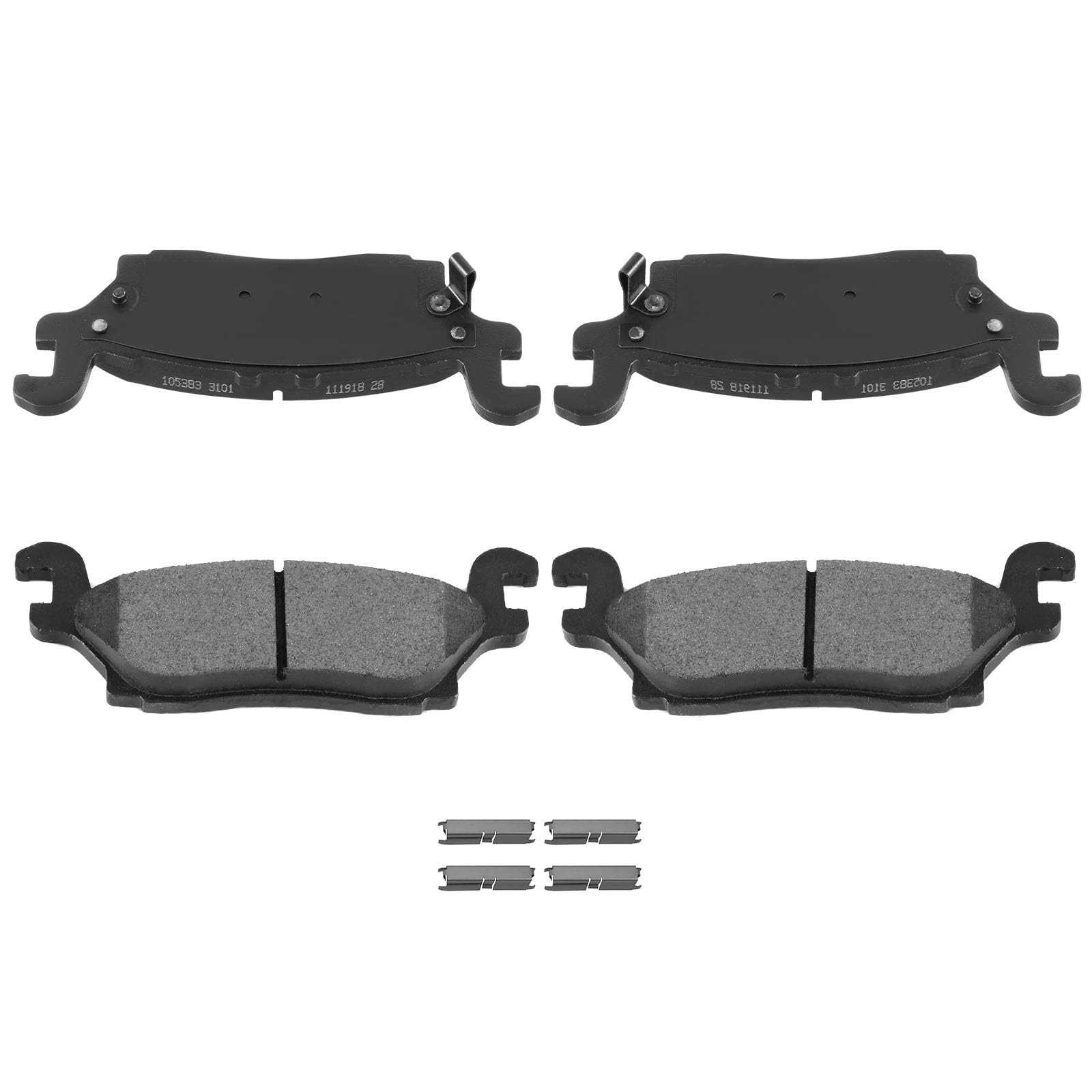 AUTOMUTO Brake Pads, 4PCS Rear Semi-Metallic Disc Brake Pads Set D1120-8226