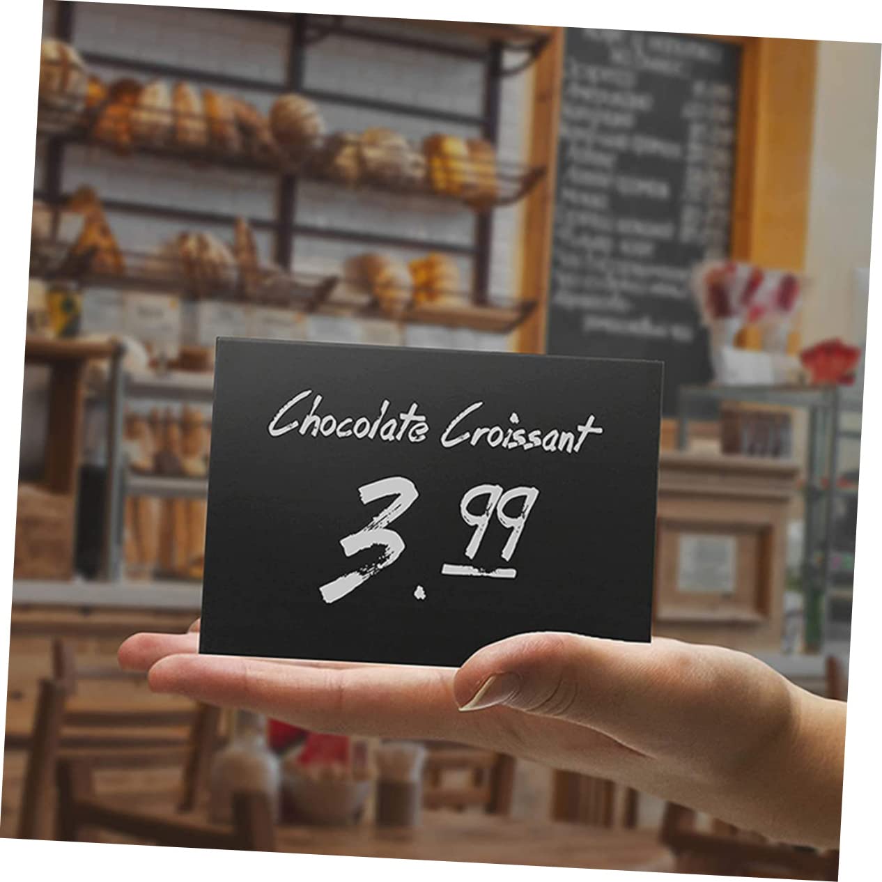HOMSFOU 4 Set Lavagna Mini Tavolo Segnaposto Cancellabile E Riutilizzabile Design Elegante E Leggero Per Messaggi Caffetteria E Ufficio Lavagna Stand Per Comunicazioni 10 Pezzi*4
