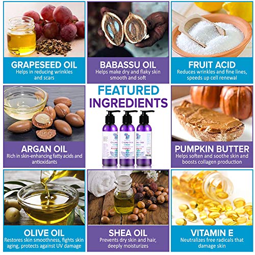 Diva Stuff Crepey Skin Cream Raspberry Lime | Anti-Aging Deep Moisturizer | Reduces Wrinkles & Fine Lines | Increases Elasticity, Firmness & Collagen Production | Face & Body Lotion (8 Oz) #TOP2