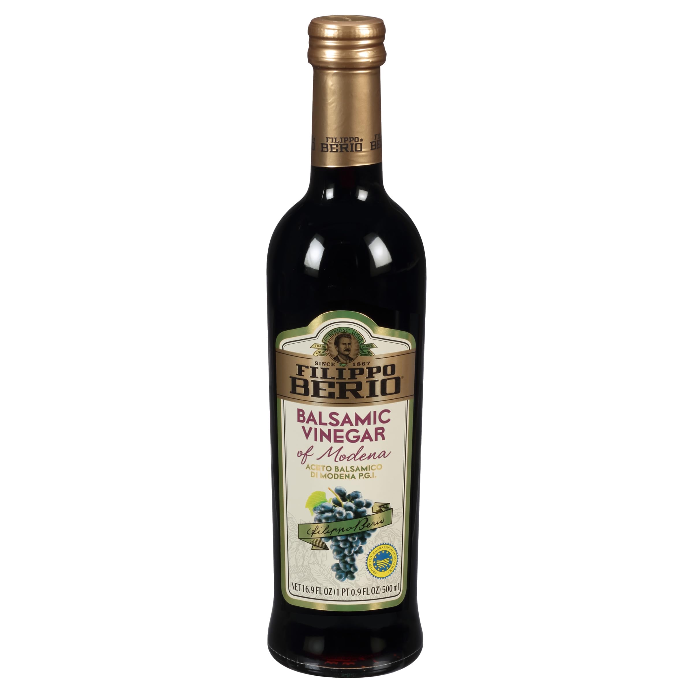 Balsamic Vinegar of Modena 16.9 fl oz Glass Bottle, Gluten Free, Lactose Free, Non-GMO