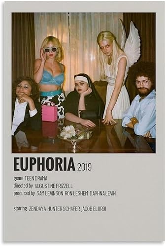 ITOMEN Euphoria - Póster de la serie de televisión para adolescentes, arte de pared, estética, HD, pintura decorativa moderna, dormitorio,