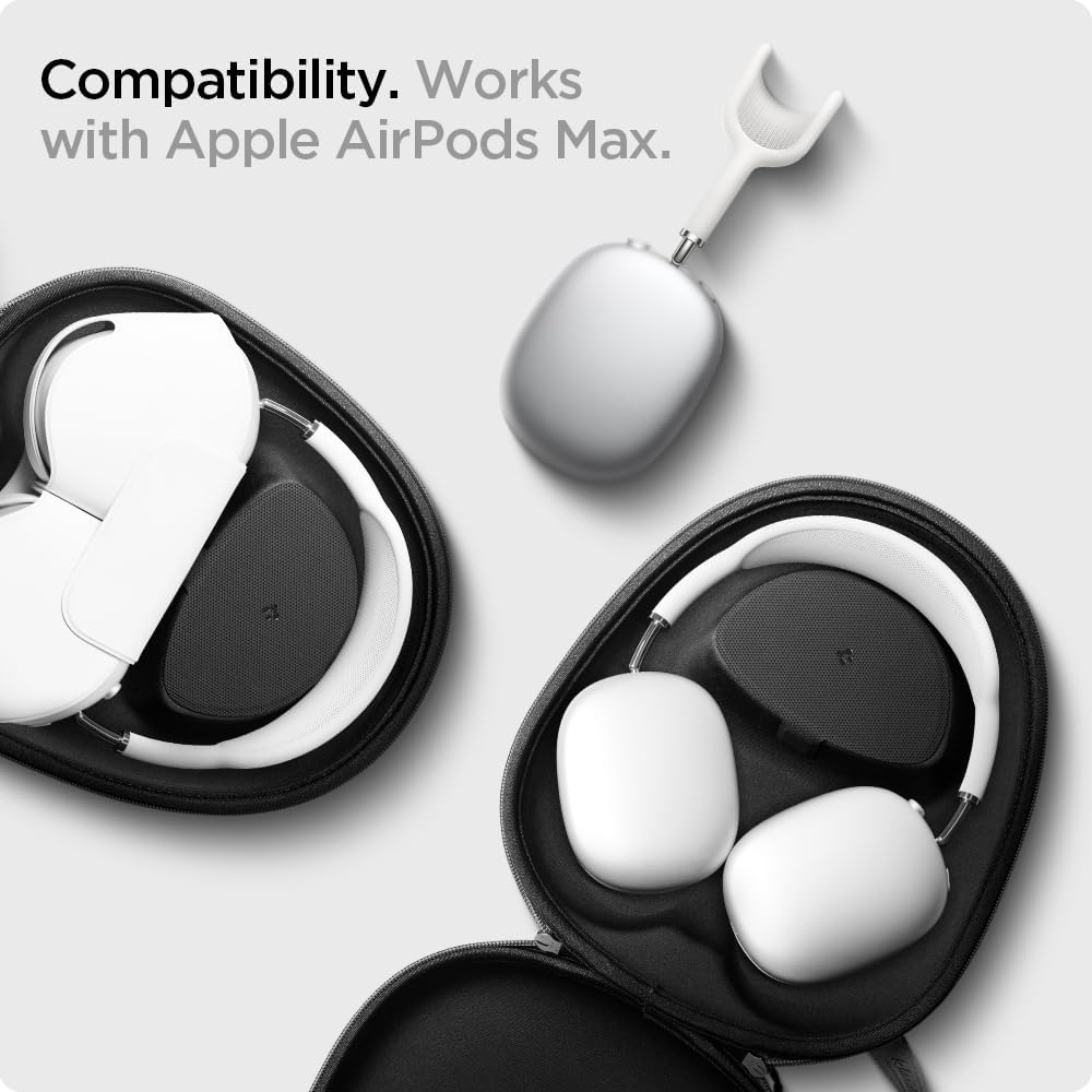 Spigen Klasden Designed for Airpods Max 1/2 Case (2020/2026) Carrying Travel Pouch [Compatible with Smart Case for Sleep Mode] - Charcoal Gray