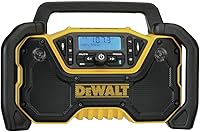 DEWALT DCR028B 12V/20V MAX Bluetooth Jobsite Radio - Cordless Portable Speaker, 100ft Range, 3.5" Woofers, Rugged Durability