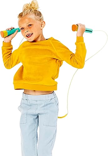 Miniatura 8 de Skibbi - Cuerda de saltar de longitud ajustable para uso en grupo holandés individual o doble, gira para ajustar la longitud de 20 a 129.9in, con