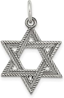 Colar de prata esterlina 925 joia judaica com pingente de estrela de Davi religiosa judaica joias finas para mulheres presentes para ela, não aplicável