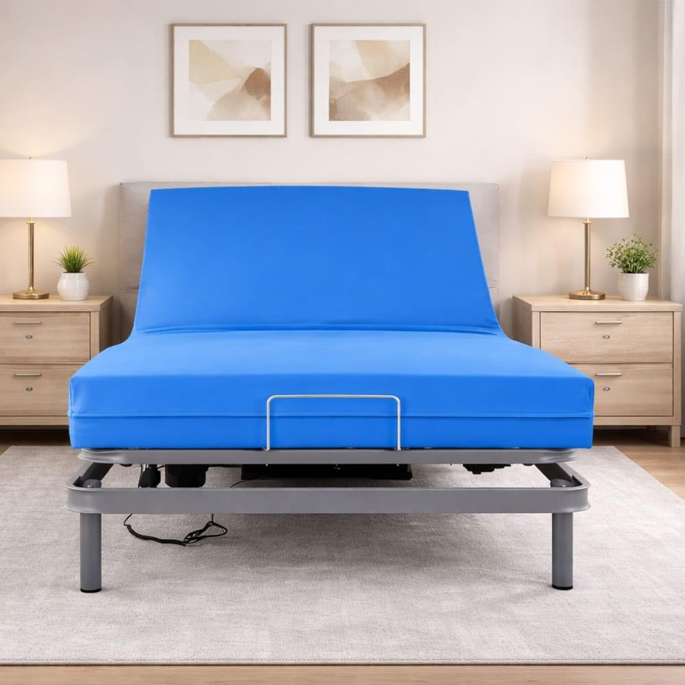 Ventadecolchones - Colchón con Funda Impermeable para Cama Geriatrica de Hospital Viscoelástico 10+5 Antiescaras 90 x 190
