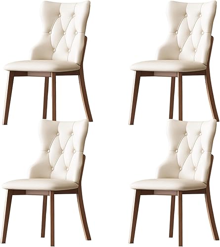 Miniatura 22 de Upholstered Dining Chairs with Backrest,Kitchen Chairs Leather,Living Room Chair with Wood Legs for Home, Restaurant, Hotel, Conference Room, Orange