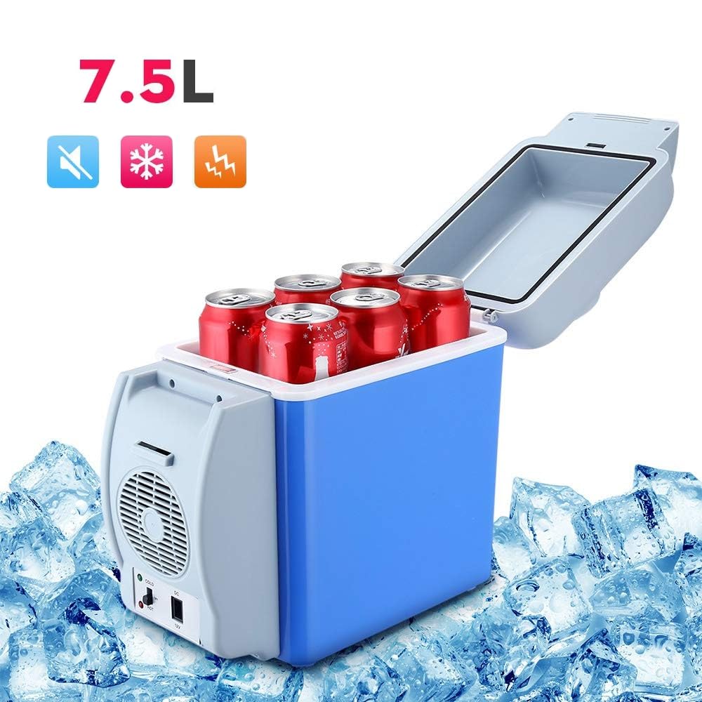 Mediawave Store - Frigo Portatile 079054 per Auto e Camping 2 in 1, Funzione Caldo e Freddo, Mini Frigorifero Portatile 12V da Viaggio e Campeggio 7,5 Litri