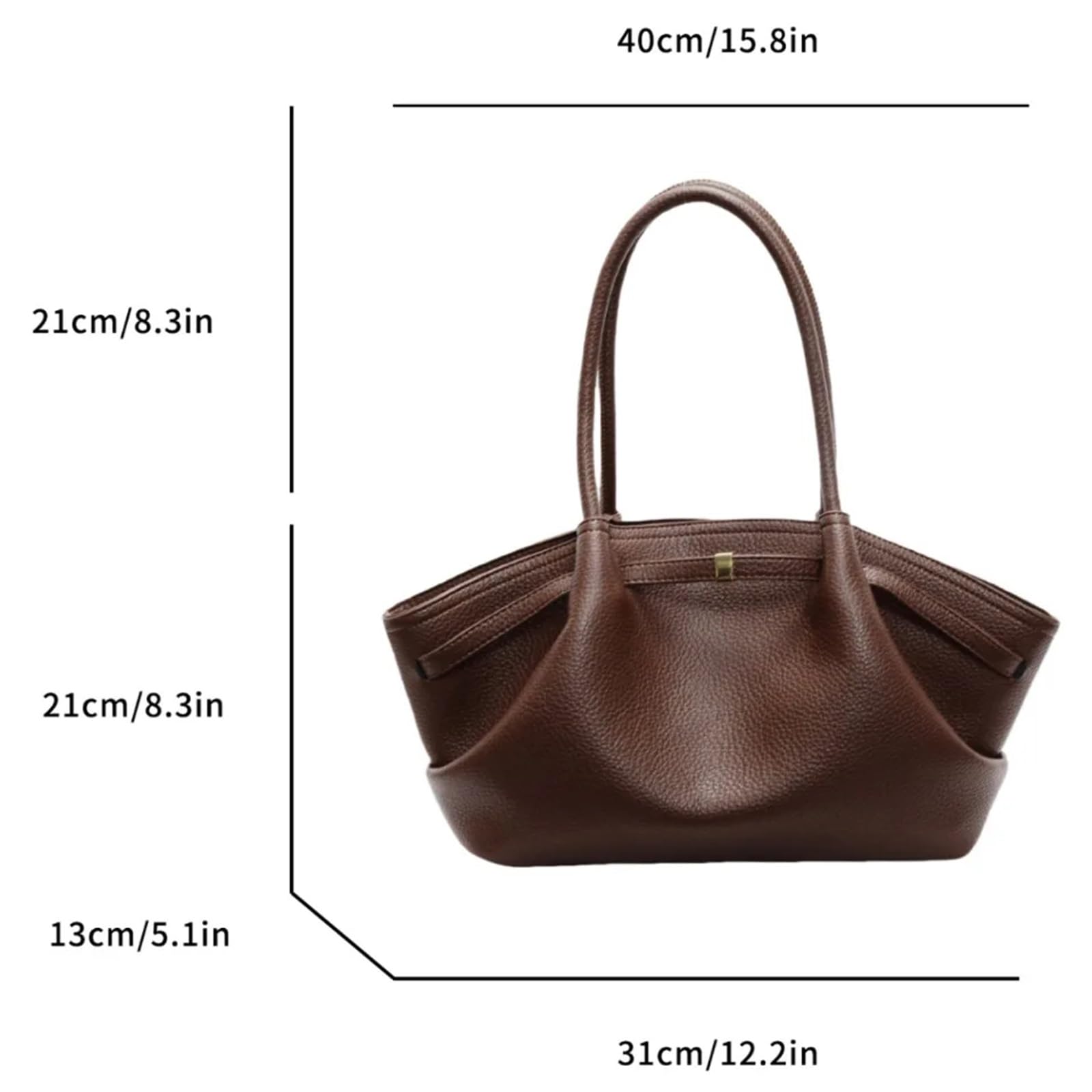 Tote Bag Borse a tracolla grandi in pelle PU con manici corti for donna, borse a da, e portafogli retrò, superiori
