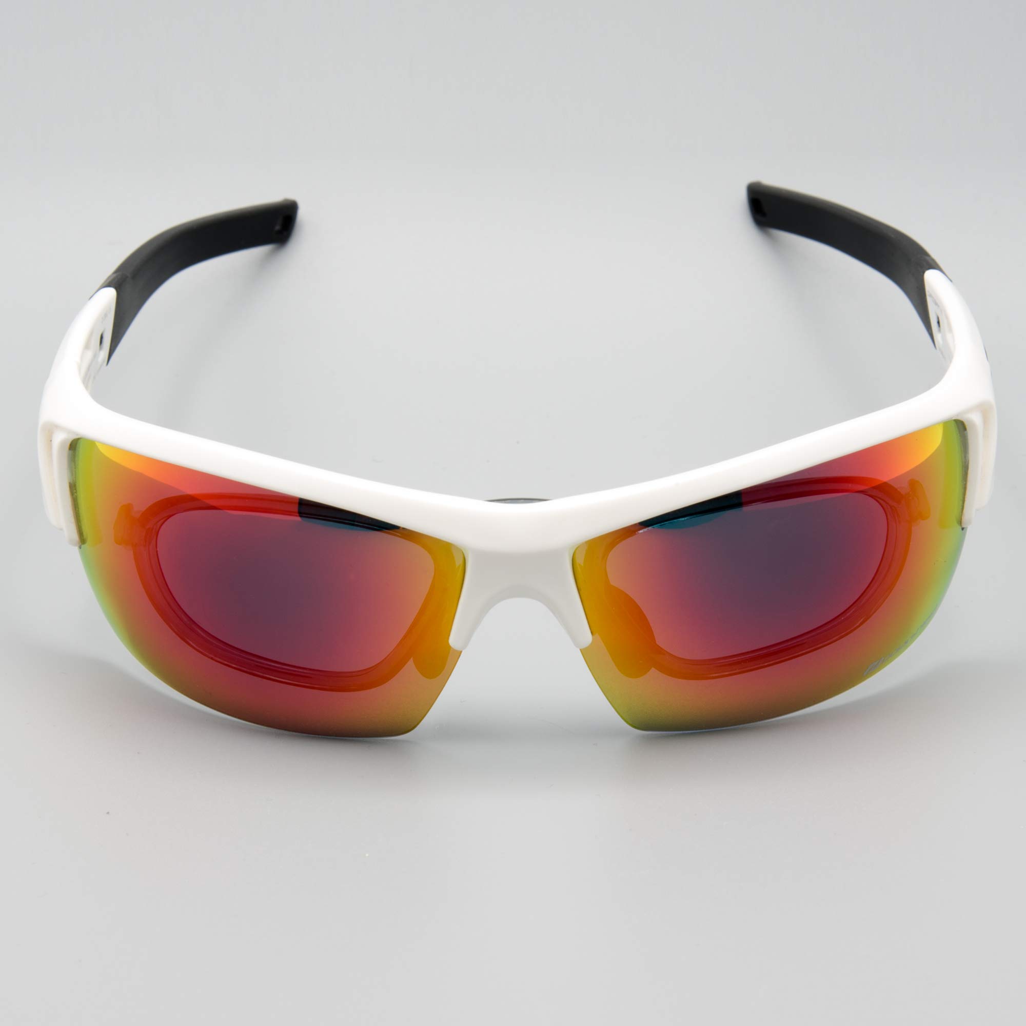 Daisan Lunettes de cyclisme polarisées avec Opticlip pour correction de la vue, Accessoire Velo, Lunette Anti Eblouissement - Blanc