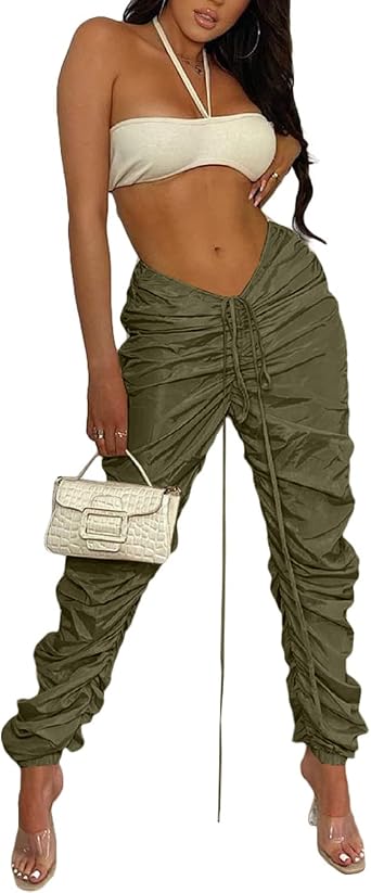 LilyCoco Women Casual Stacked Leggings 