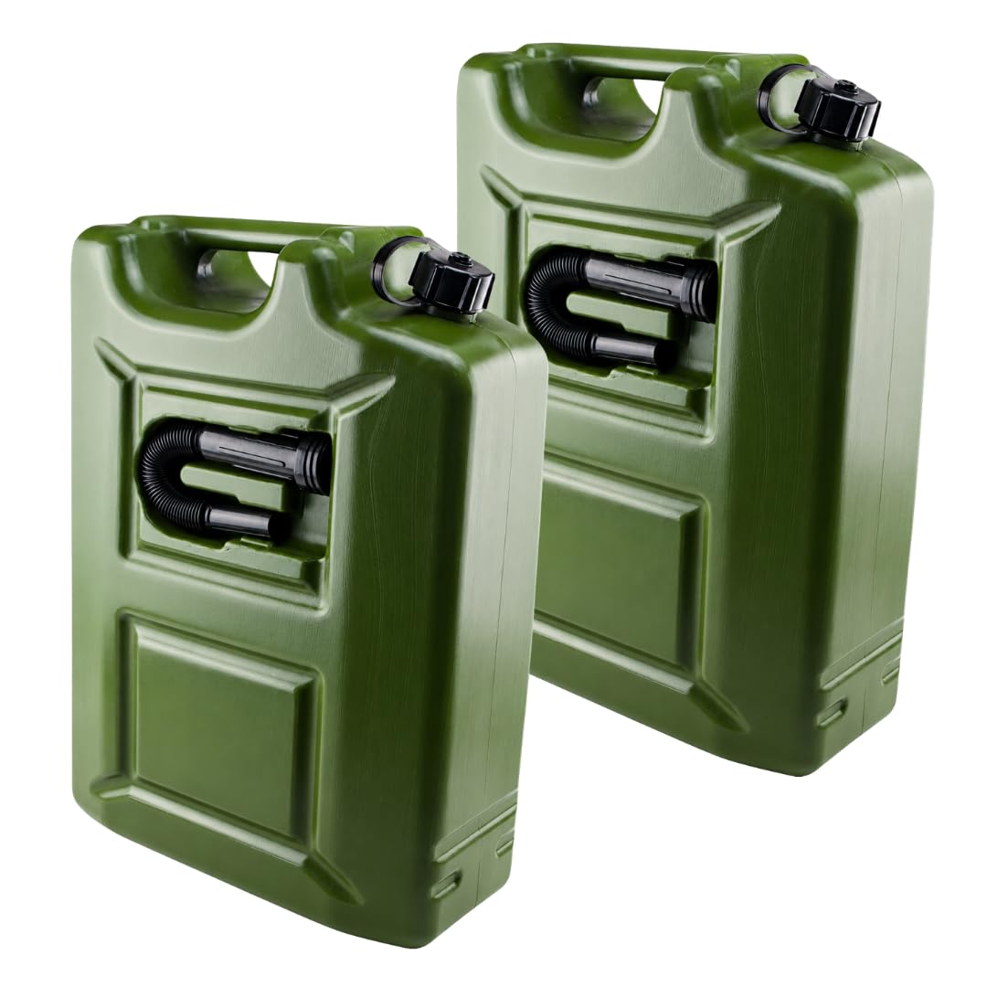 Benzinkanister mit Einfüllstutzen Olive 2x20 L