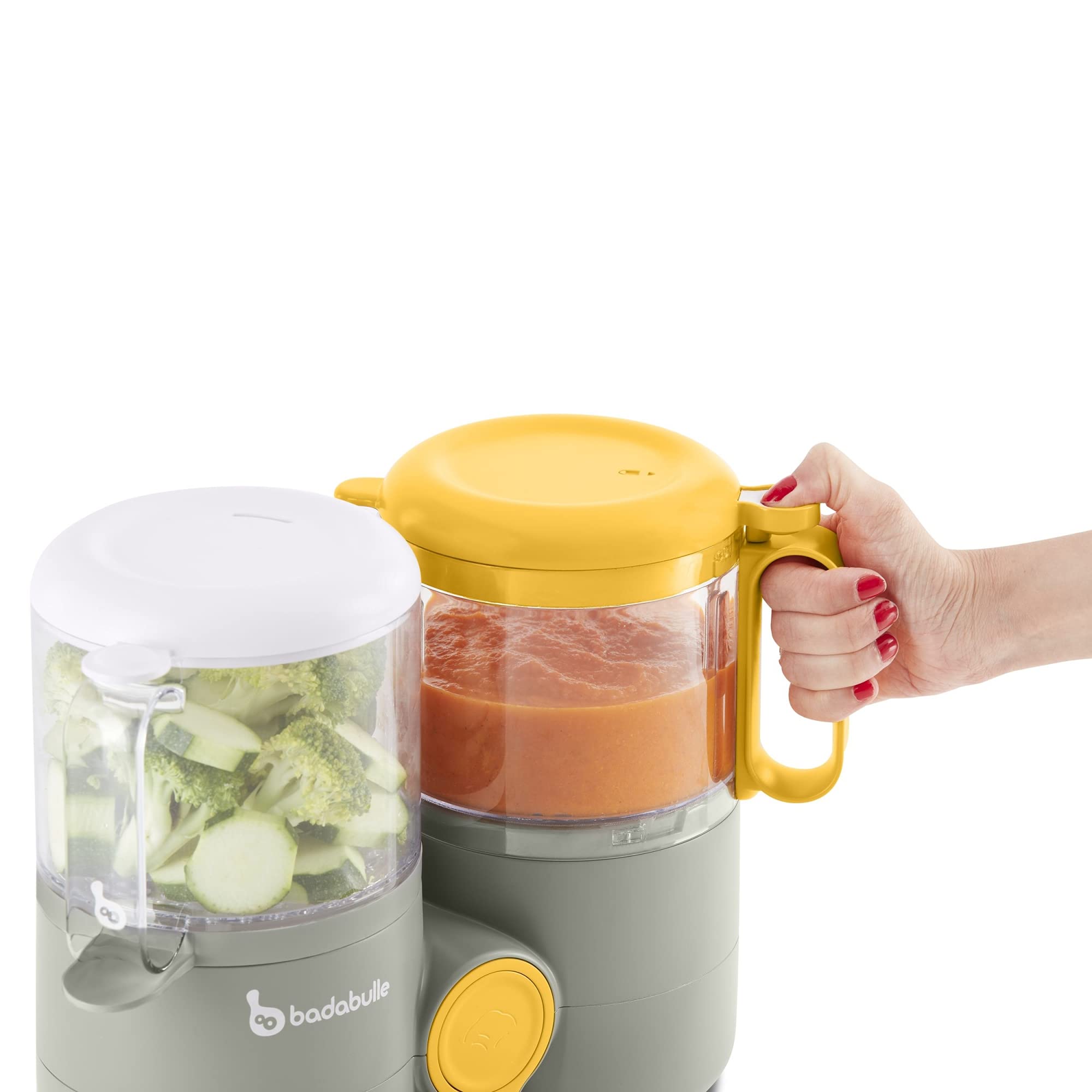 Badabulle B-Easy Robot Culinaire bébé 4 en 1 Cuisson vapeur douce, Mixage, Simple d'utilisation