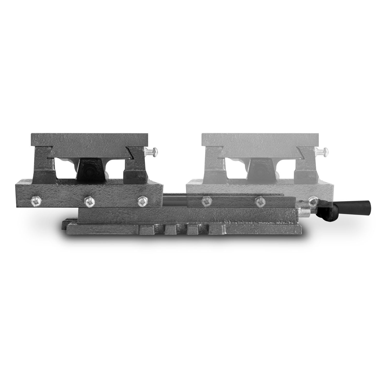 EBERTH Tavola a croce in ghisa e acciaio, piano di lavoro 120 x 230 mm, altezza 100 mm, morsa per lavori di foratura e fresatura, tavola di fresatura per trapano, fresatrice e banco di lavoro