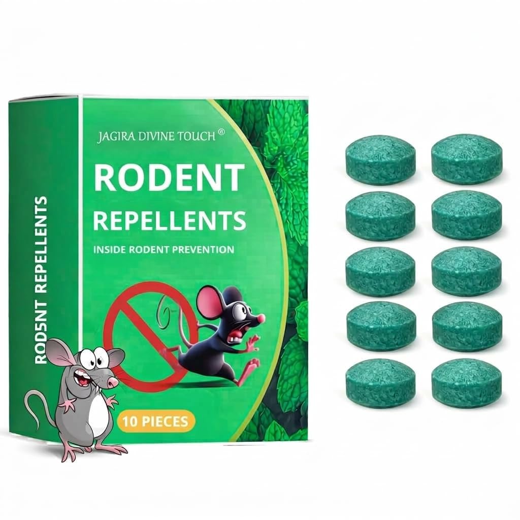 JAGIRA DIVINE TOUCH Repellent Balls for Car Rodent Repellent to Protect Wires in Car, Bike & Truck Engine No Kill Only Repels Home Indoor-Outdoor Garage Rat Controller -10 tablet-image-32