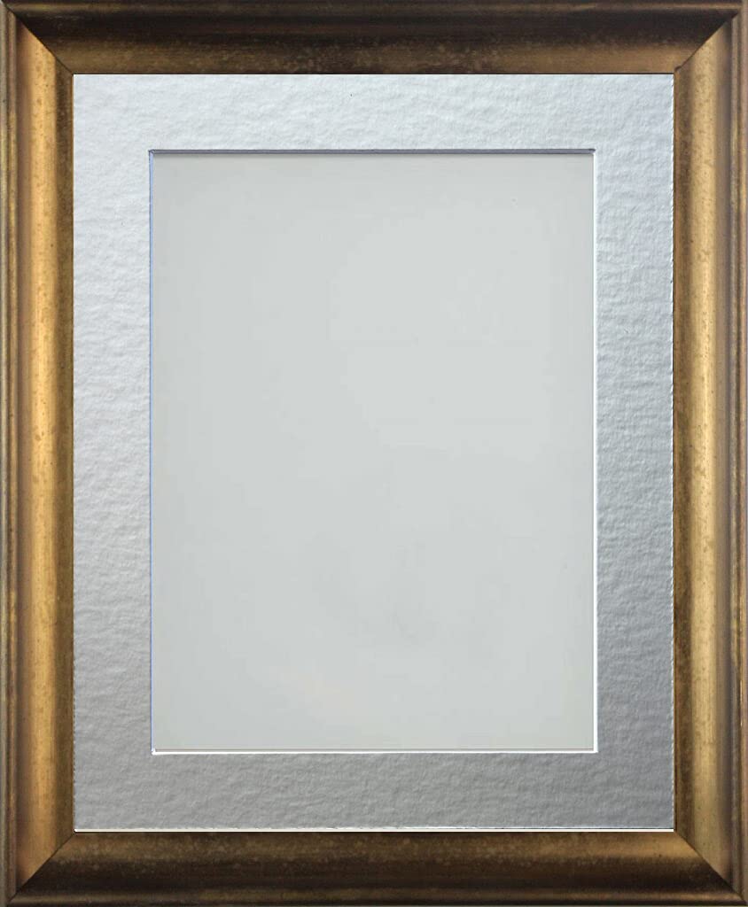 Frame Company Anglesey Range Wooden Burnt Copper 20x16inch Frame With Silver Mount For Image A3, Fitted with Real Glass