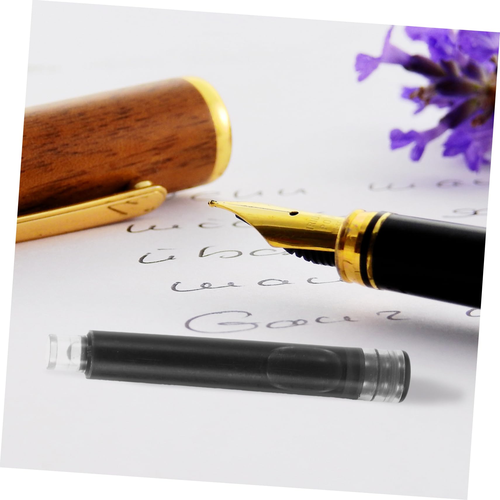 Uonlytech 5 Ensembles Stylo Étudiant Stylo Effaçable Stylo Plume Recharges De Stylo Stylo À Encre Effaçable Grand Stylo Noir Stylo Plume Encre Pour Stylo Plume 100 pièces * 5