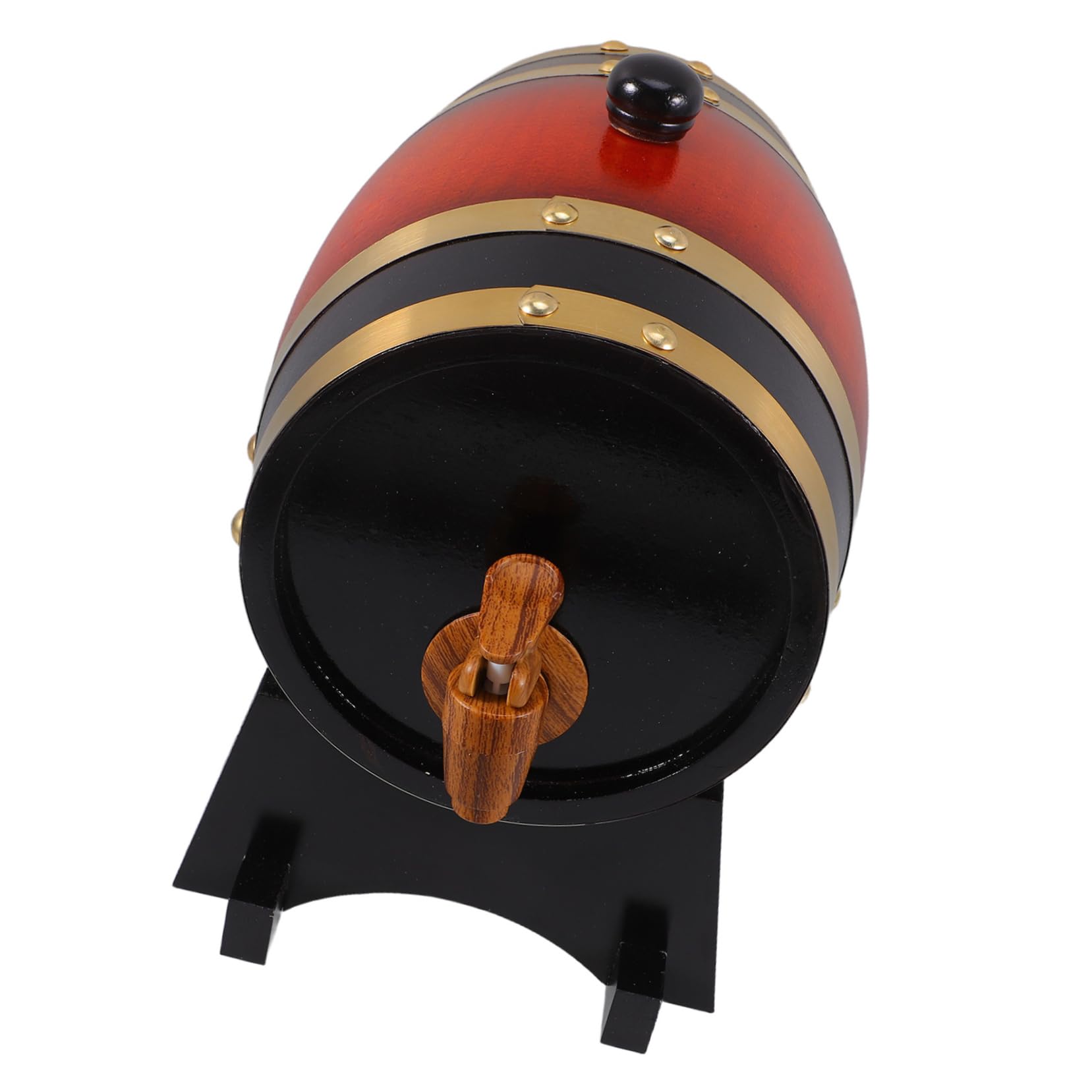 PRETYZOOM Small Barrel With Tap And Stand Wooden Beverage Barrel Whiskey Wine Beer Dispenser For Home Bar Restaurant Outdoor