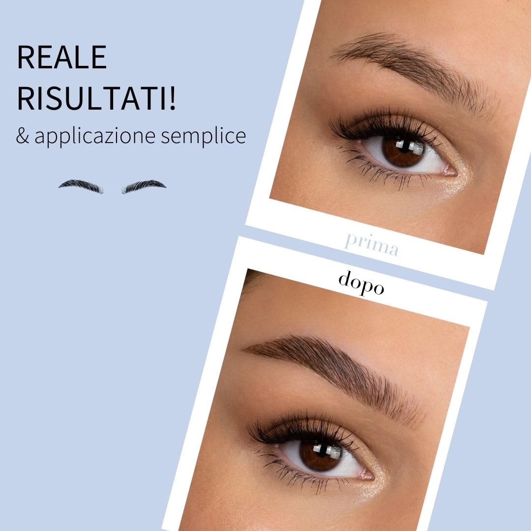 Fleeky - Set per sopracciglia Brow Fix, pomata e micropi, 3 in 1, forma perfetta ombreggiatura, riempimento e definizione per risultati naturali resistenti alle sbavature (marrone)