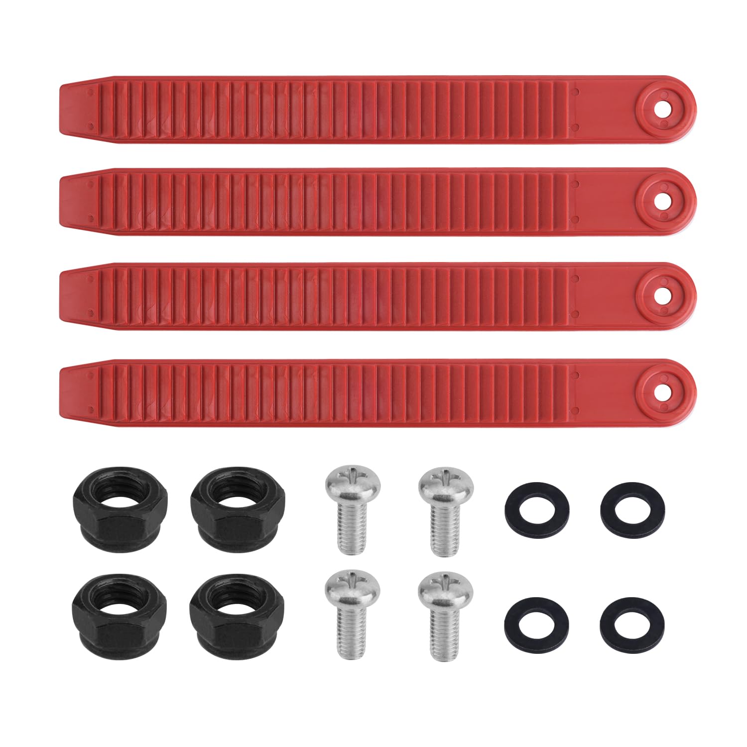 BOXOB 4pcs Snowboard Ankle Ladder Strap Binding with Screws, 7.87x0.87in Snowboard Straps Accessories for Bindings High Elastic Snowboard Strap Binding Replacement Parts for Snowboard Enthusiasts