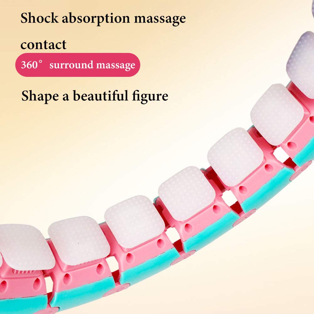 Smart Hula Hoop, non rilascia mai Hula Hoop, i principianti per adulti possono aumentare la bellezza del fitness dell'addome, della perdita peso del fitness massaggio, delle sessioni rimovibili 20/24