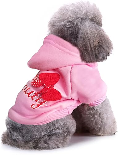 Miniatura 4 de Jecikelon Sudadera con capucha de invierno para perro, ropa cálida para perros pequeños, abrigo de chihuahua, ropa para cachorros y gatos (XXS,