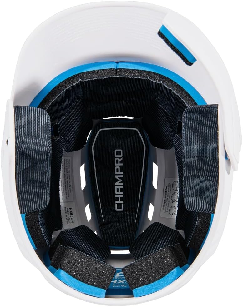 Champro HXE Matte Baseball Batting Helmet with Jaw Guard