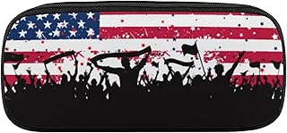 Astuccio portapenne con bandiera americana di grande capacità, per ragazze, ragazzi e ragazze