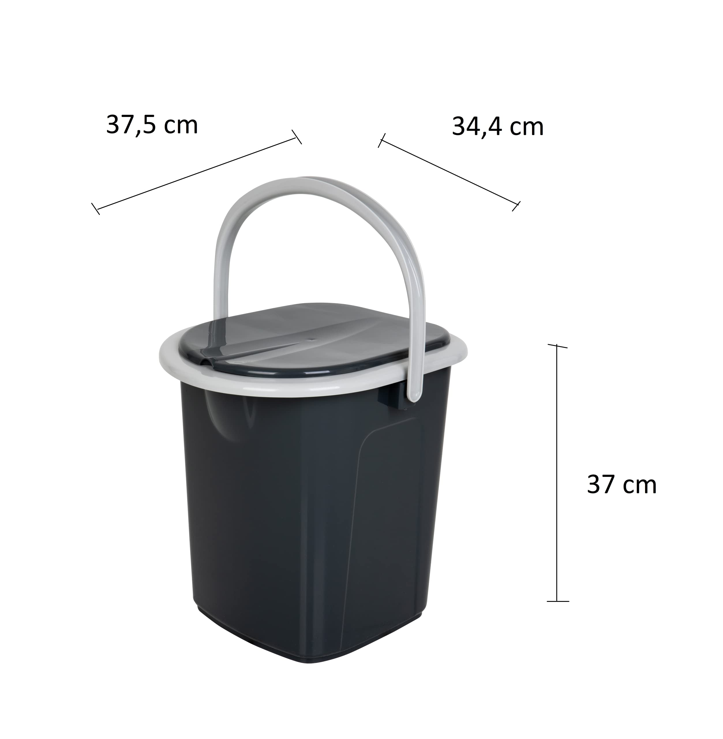 Toilette Da Campeggio 22L In Plastica Riciclata - Portata 120kg, Antracite - Ideale Per Roulotte E Giardino - Foto 14