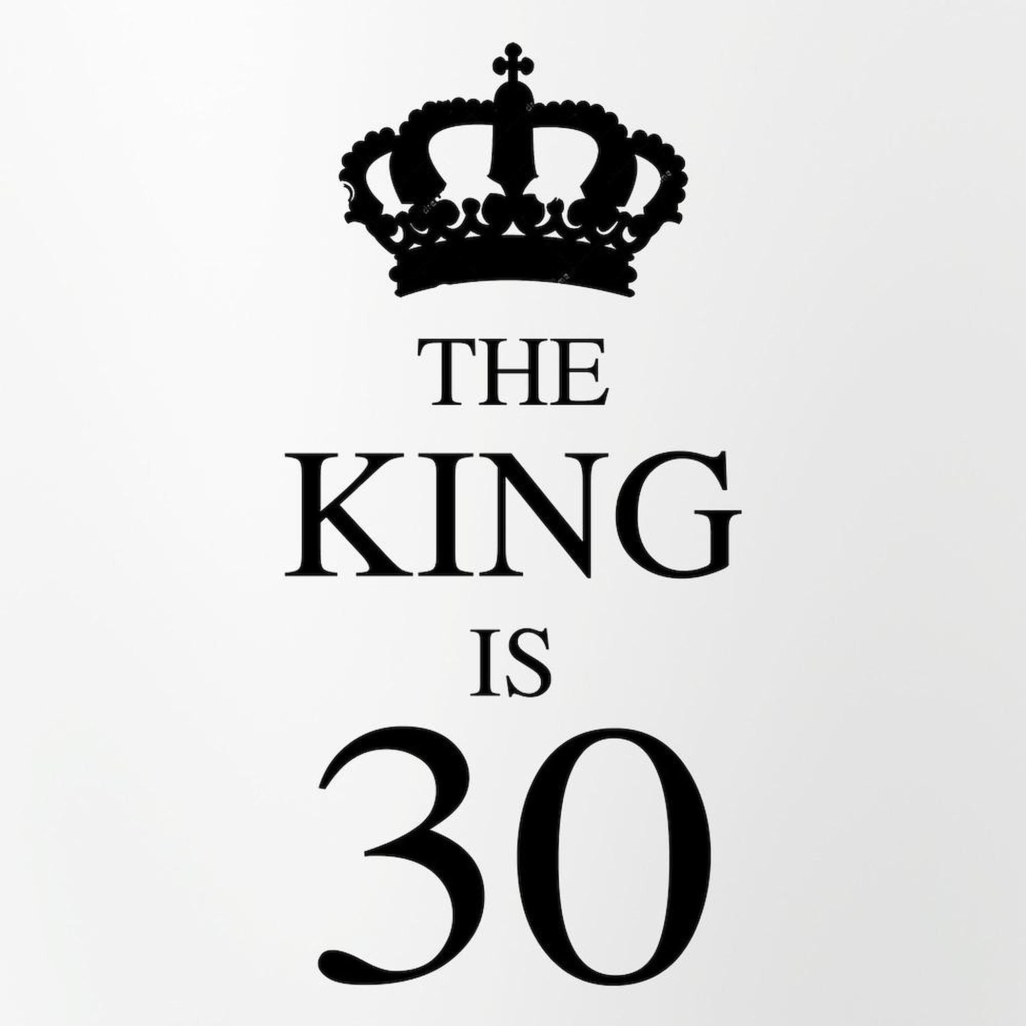 CafePress The King Is 30 Pint Glass, 16 oz. Drinking Glass