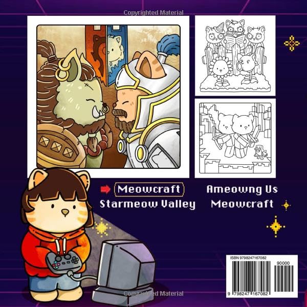 Fuzzy Gamimals: Cozy Coloring Book for Adults Teens & Kids with Cute Animal Characters in Famous Game-Inspired image 3