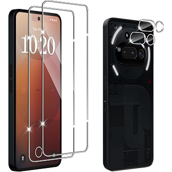 for Nothing Phone 3A for Tempered Glass 3 Films + 3 Cameras