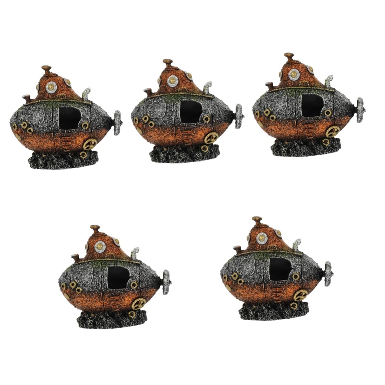 Yardwe 5 Piezas Escondite De Pecera Esponja Ornamento Calentador De Acuario Cueva De Escondite De Peces Medusa Vacío Decoración para Peces Marina Equipo Océano Juguetes Resina