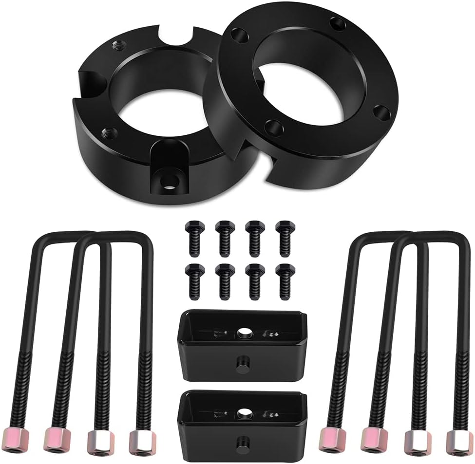 SCITOO Lifts 3 in Front & 2 in Rear Leveling Lift kit for Toyota 2007-2020 Lift Strut Spacer Compatible for Toyota for Tundra 4.6L 2010-2020 Front Lift Spacers Rear Lift Blocks