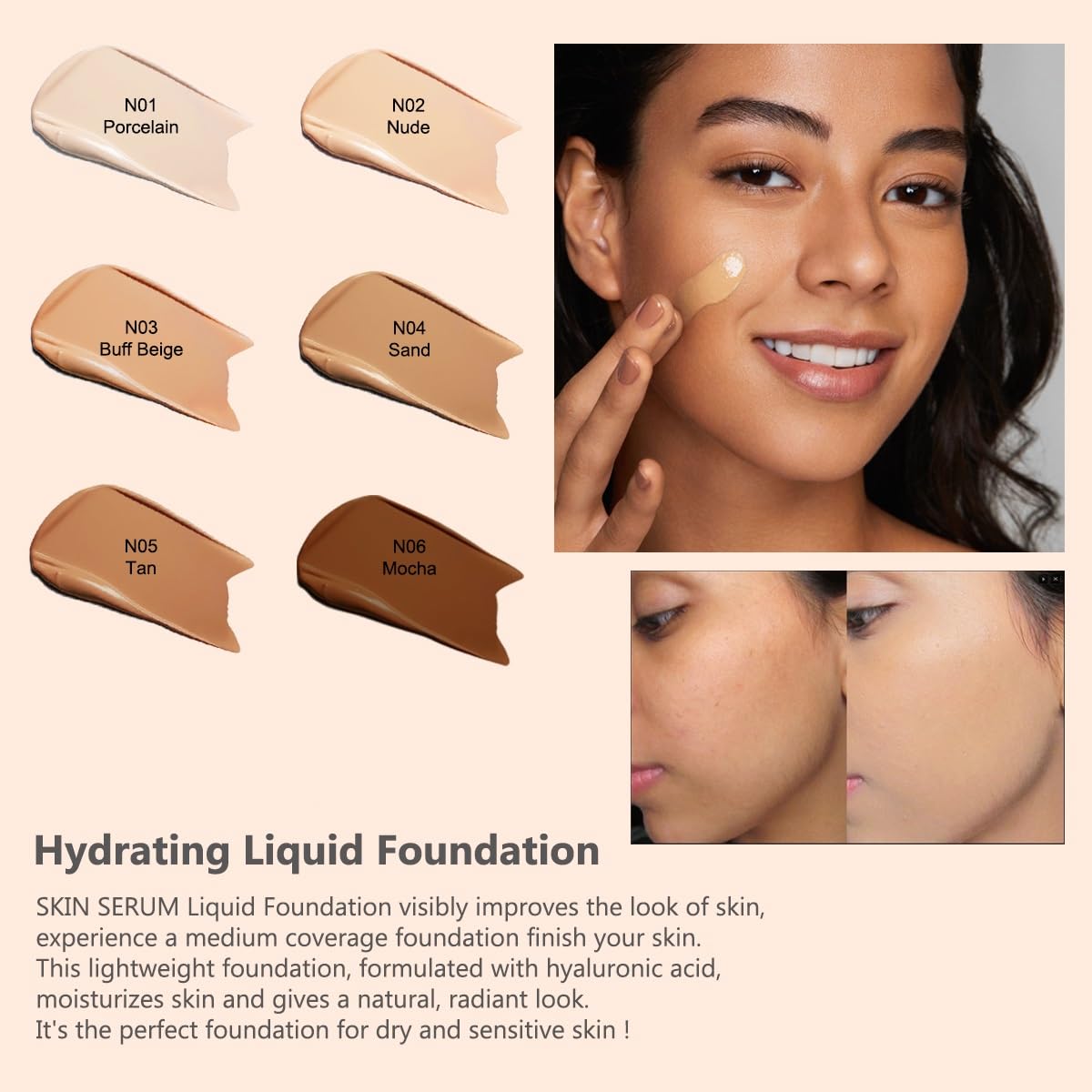 Amazon.com : Hydrating Serum Foundation,Makeup Base Foundation