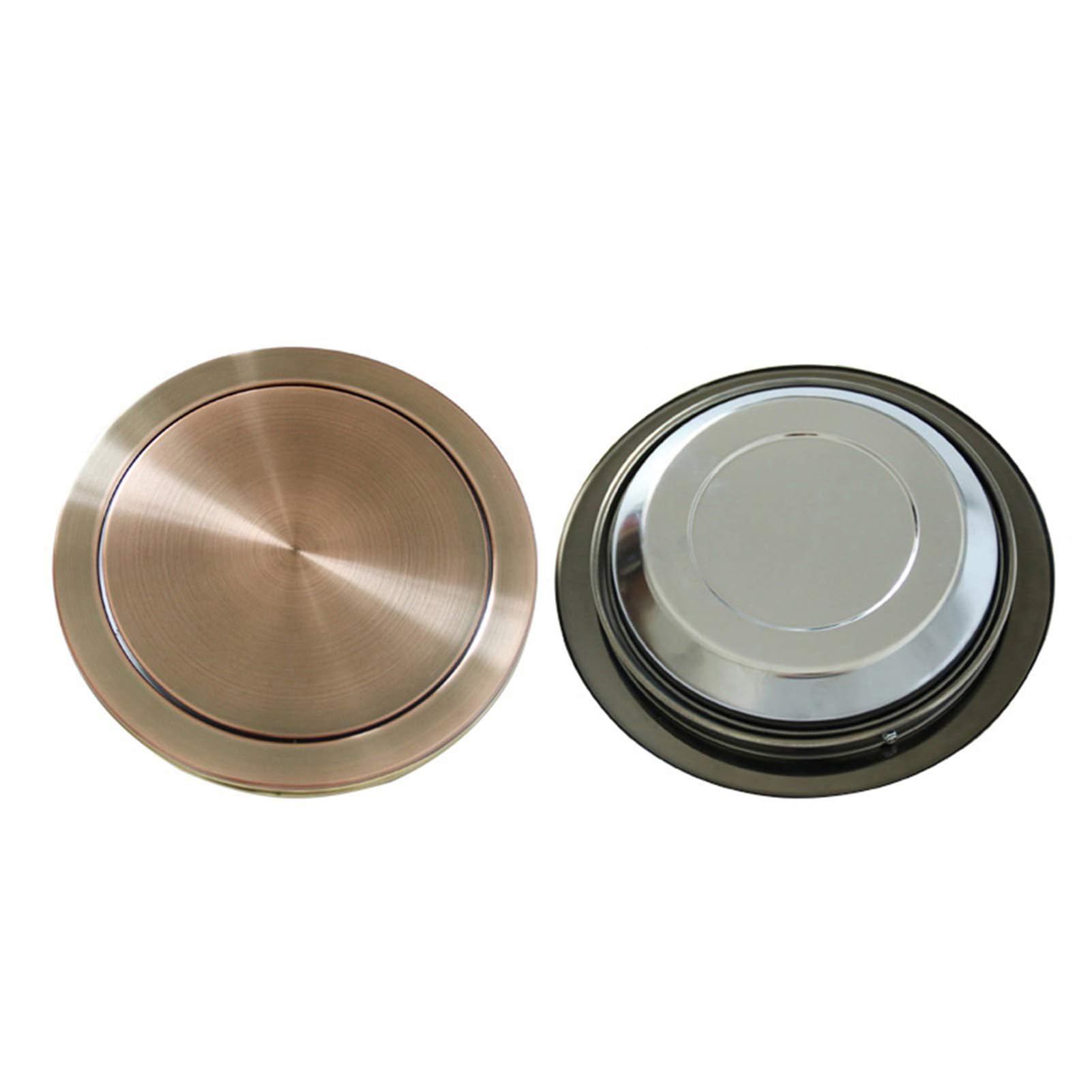 DFGHNBVC Countertop Kitchen Trash Can, Stainless Steel Balance Swing Flap Bin Lid, Garbage Can, Easy To Install, Built In Round Recessed Waste Chute For Kitchen Restaura,Bronze-252Mm,Bronze-252Mm
