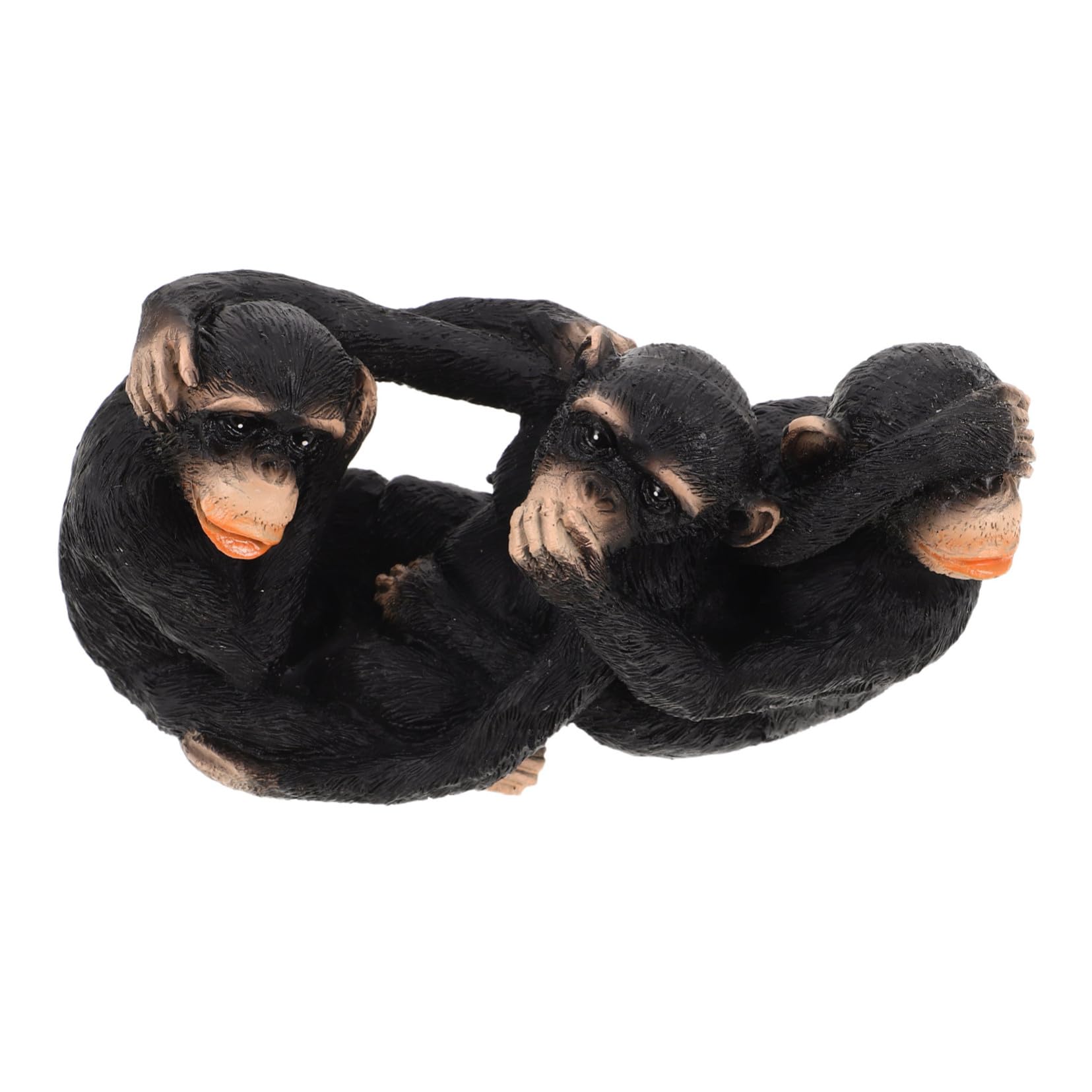 Figurine singe en résine des singes de la sagesse pour décoration de salon et bureau classique